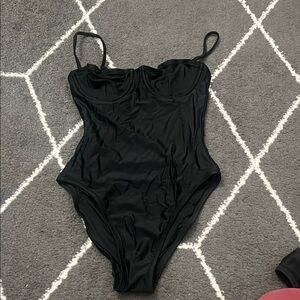 J. Crew One-Piece Black Swimsuit with adjustable straps